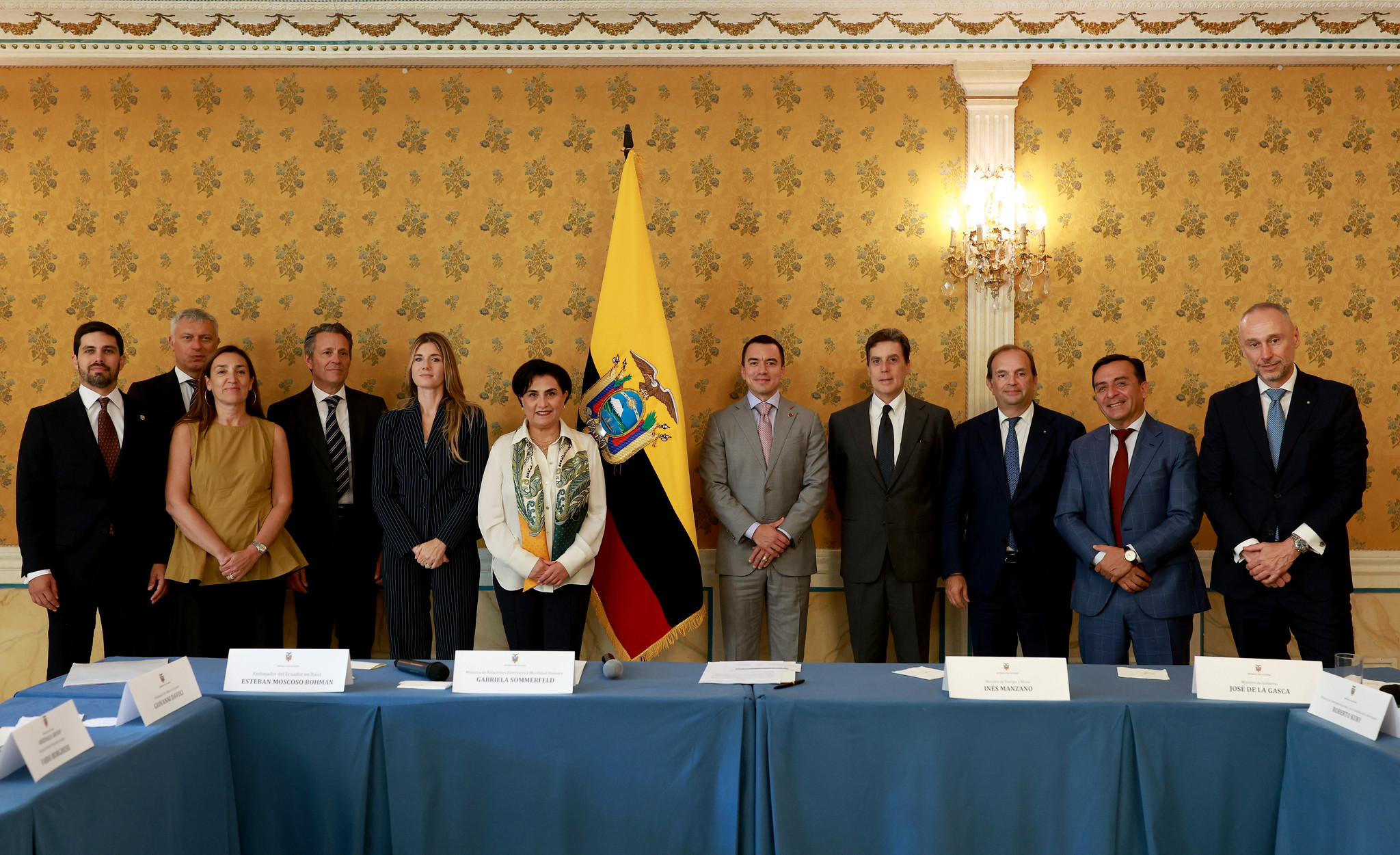 Daniel Noboa se reunió con empresarios italianos en busca de inversiones