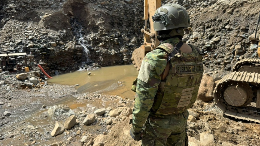 Soldado muere en operación militar contra la minería ilegal