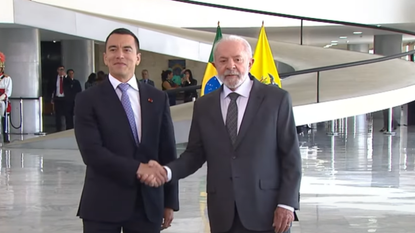 Lula da Silva recibió a Daniel Noboa en el Palacio presidencial de Planalto